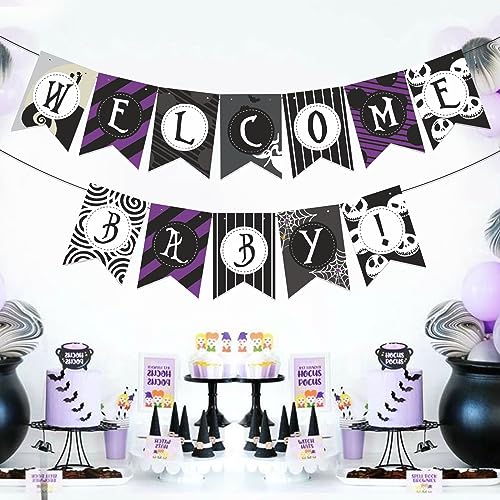 Nightmare Christmas Baby Shower Decorations - Dark/Autumnal Colors, 22-Piece Set