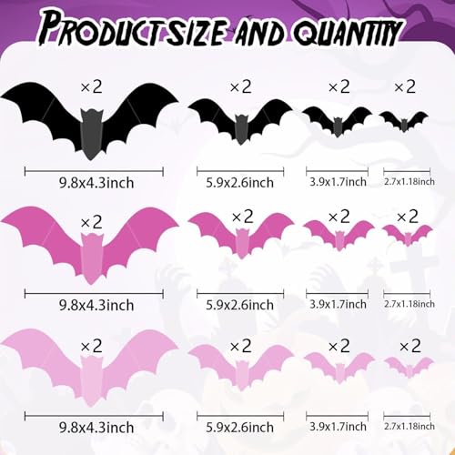 Halloween Pink Boo Balloons & Bat Decorations Party Supplies