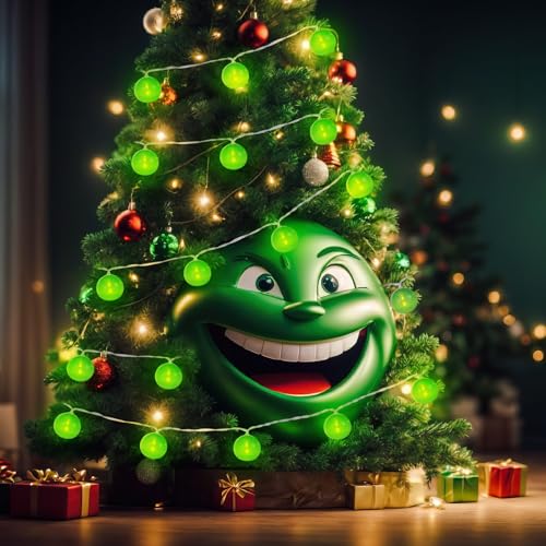 Battery Operated Green LED String Lights - 5 ft, Indoor Outdoor Decoration