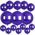 Dark Purple 4D Foil Balloons Set for Halloween Party Decorations - 15PCS Variation