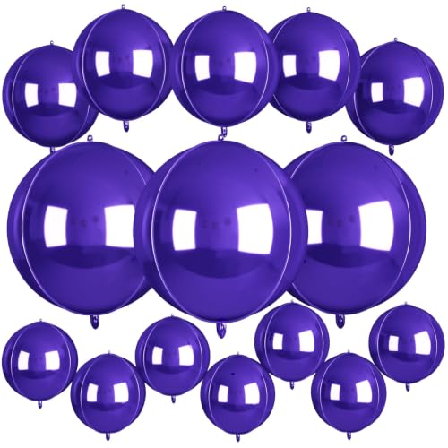 Dark Purple 4D Foil Balloons Set for Halloween Party Decorations - 15PCS Variation