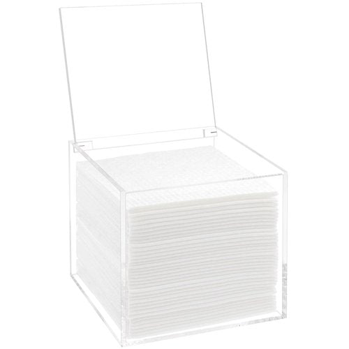 DELIPPLY Face Towelettes Disposable Holder, Disposable Face Towel Container Acrylic, Facial Towels Storage Box, Clear
