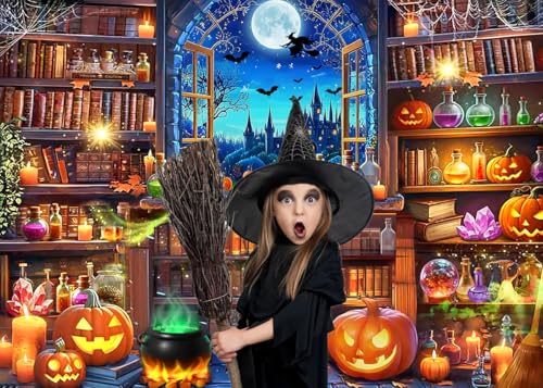 7x5FT Halloween Witch Magic Backdrop for Photos & Parties - Fall Decor