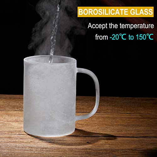 Glass Tea Mug with Infuser and Lid - 20 OZ Clear Borosilicate, Variation GM005