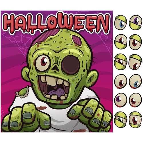 Halloween Zombie Eyeball Game Set for Kids - Party Decorations & Fun Activity