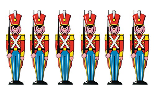 Toy Soldier Cutouts Set - 6 Pieces, 35.5 Inches Tall Christmas Wall Decor
