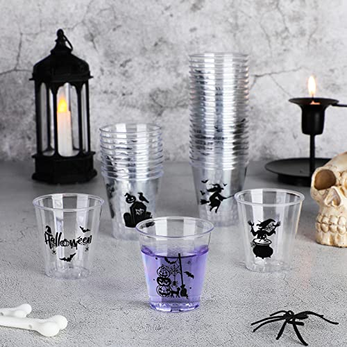 40 Pack Halloween Plastic Shot Cups Whiskey Party Favors 1.69 oz