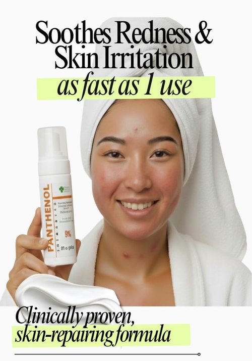 Regine Switzerland 9% Panthenol Foam - After Sun Redness Relief & Barrier Repair | Aloe & Hyaluronic Acid | Safe for Baby & Sensitive Skin