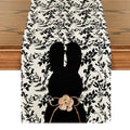 Black Bunny Rabbit Easter Table Runner 13x90 Inch Seasonal Kitchen Decor
