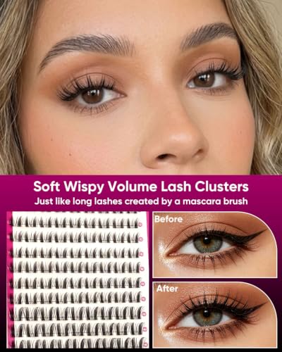 Manga Lash Clusters Fairy Spiky Eyelashes - Beginner Friendly, 280pcs, Multiple Lengths (Variation: Manga Only Lashes)