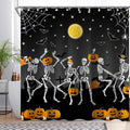Halloween Dancing Skull Shower Curtain 72x72 Inches Bathroom Decor