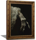 Skeleton Wall Art Canvas Print 24x16 Inches Gothic Skeleton Hand Framed Decor - Dark Academia Halloween