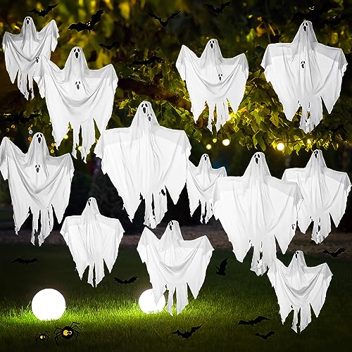 Libima 12-Piece Halloween Hanging Ghost Decorations 27.5 Inch Spooky & Cute Ornaments - Variation 12