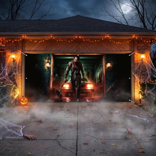 Killer Halloween Garage Door Cover - 7x16 FT Horror Decor, Variation of THIS Listing