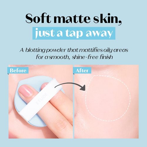 ETUDE Sebum Soak Jelly Pressed Powder - Oil Control Makeup Setting Powder for Oily Skin | Matte Finish