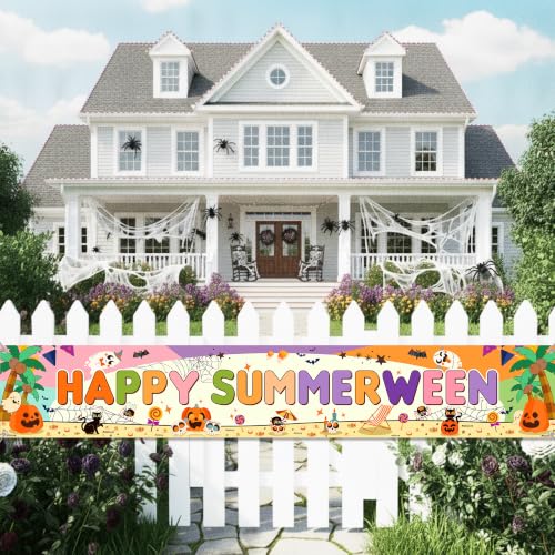 Summerween Yard Banner - 118 x 19.6 Inch Halloween Party Decorations