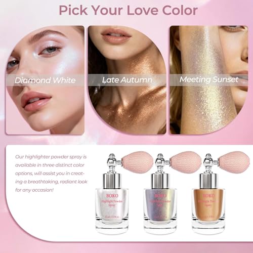 Body Shimmer Spray - Late Autumn Highlighter Powder & Glitter for Face & Body