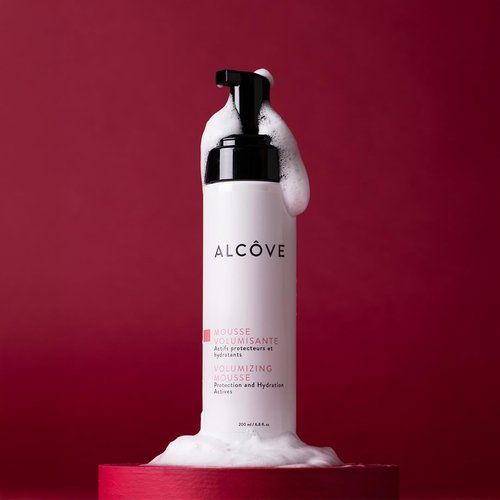 Alcôve Volumizing Mousse - Medium Hold for Fine Hair - Lightweight Anti-Frizz & Shine - 8.5 oz
