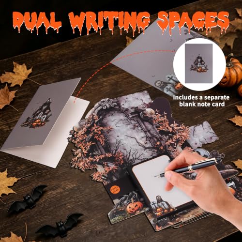 Musical Spooky Halloween Cards with 3D Pop-Up, Lights & Sounds