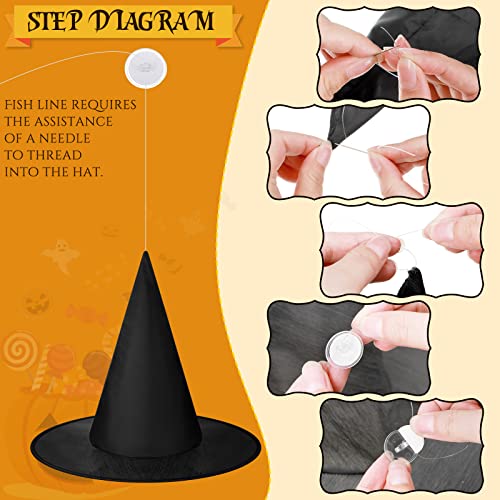 SATINIOR Halloween Witch Hat Decorations Hanging Hats for Ceiling - 24/Classic