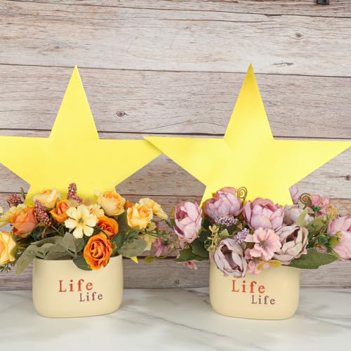 Gold Star Cutouts - 160 Large 11 Inch Party Decorations - Gold Glitter