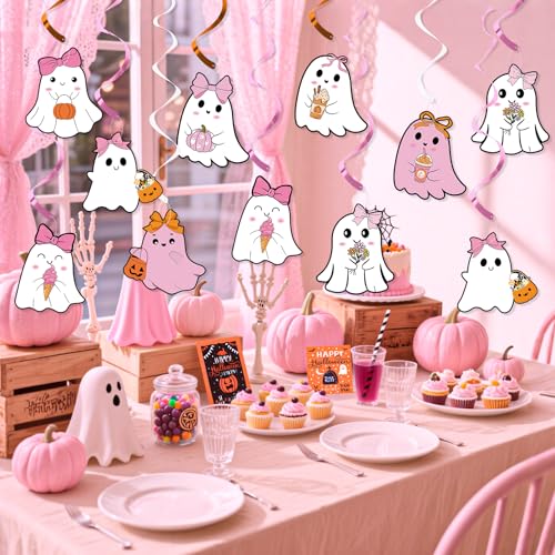 Halloween Ghost & Bows Hanging Decorations - Party Swirls & Ornaments