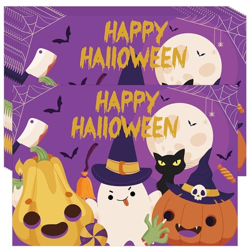 Halloween Paper Place Mats - 50 PCS Disposable Festive Table Decor