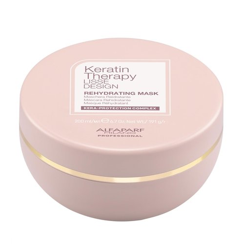 Alfaparf Milano Lisse Design Keratin Therapy Hair Mask - Deep Conditioning for Frizz Control & Moisture Retention - 6.7 oz