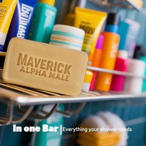 Maverick Beef Tallow Soap for Men - Moisturizing Bar with Tea Tree Oil & Shea Butter | 8oz Long-Lasting Cleanser