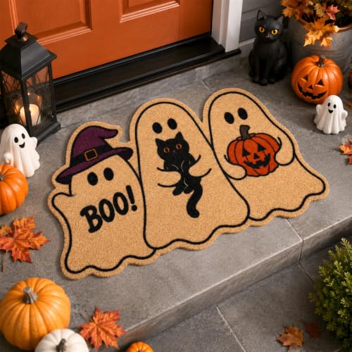 Halloween Ghost Welcome Doormat - Ghost Boo Variation Outdoor Door Mat