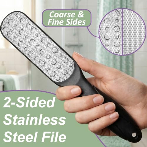 Foot Callus Remover Gel & File Set - 8 oz Extra Strength Callus Removal with Double Sided Foot File