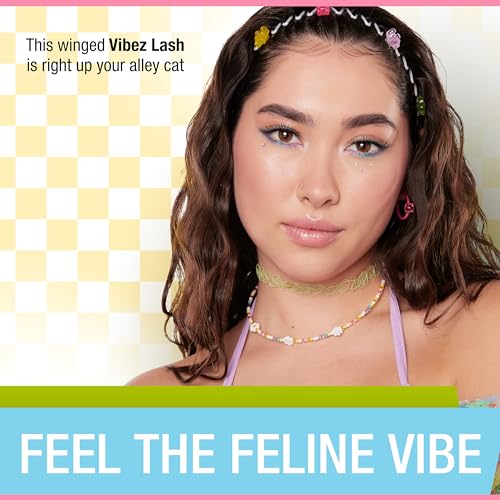 False Eyelashes - Dramatic Bold & Expressive Strip Lashes, Easy Application, Vibez Style - 1 Pair (Pack of 1)