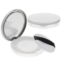 Beaupretty Powder Compact Container Plastic Empty Makeup Loose Powder Case with Puff and Elasticated Net Sifter Vintage Mirror, 2PCS