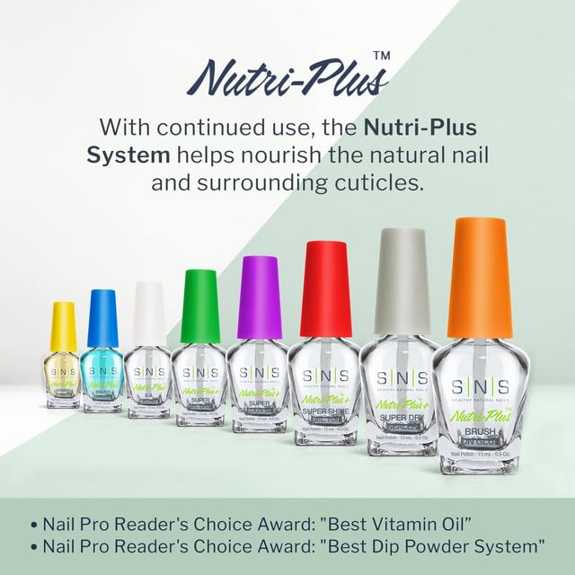 SNS Base Coat Nail Polish - Long-Lasting, Fast-Drying Nail Strengthener | Low-Odor, No UV Lamp Needed - 0.5 Oz