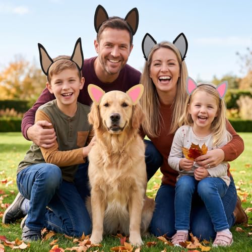 15-Pack Puppy Dog Ear Headbands for Kids & Adults Birthday Party