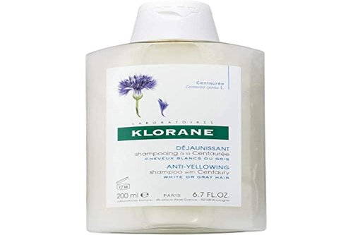 Klorane Shampoo with Centaury - Brightens Blonde & Gray Hair | Neutralizes Yellow Tones - 13.5 fl. oz.