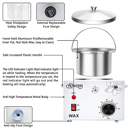 White Single Pot Wax Warmer 600ml Professional Hair Removal Heater