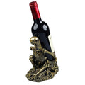 Copper Gothic Skull Wine Bottle Holder - Halloween Countertop Small Rack