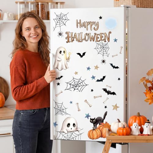 Halloween Refrigerator Magnets Set - 43 Cute Ghost & Spooky Decor Pieces