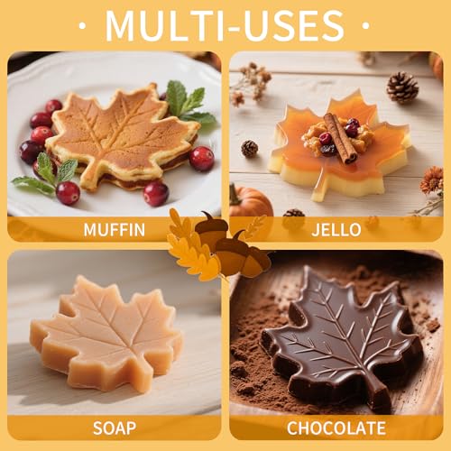 Pumpkin Silicone Molds - Fall Autumn Maple Leaf & Pumpkin Candy & Ice Trays - Variation of Pumpkin