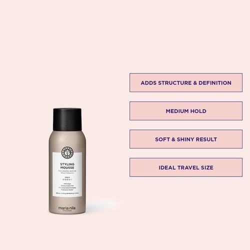 Maria Nila Styling Mousse - 3.4 Fl Oz | Volume Boosting & Static Reducing | 100% Vegan & Color Safe