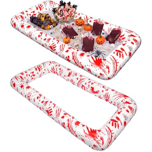 Large Halloween Inflatable Cooler Set - Spooky Blood Pattern, 52.76 x 25.2 Inches
