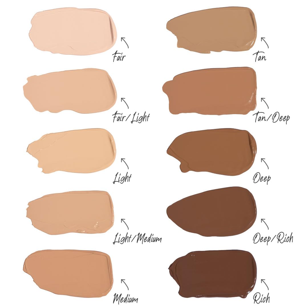 T.C.E Super Coverage Serum Makeup - Peptide-Enriched Formula for Flawless Skin | Deep Shade, One Size