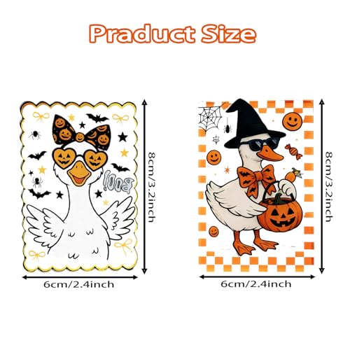 Halloween Thanksgiving Refrigerator Magnets Trick Or Treat Duck Pumpkin - 2 Pcs