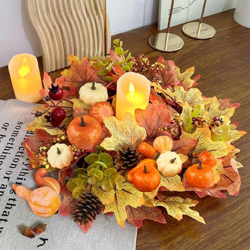 Fall Artificial Pumpkin Decoration Set - 50pcs Mini & Gourd Faux Pumpkins for Autumn Home Decor