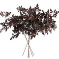 MISSPIN Fall Leaves Stems Black-Red, 8 Pack Artificial Autumn Decorations