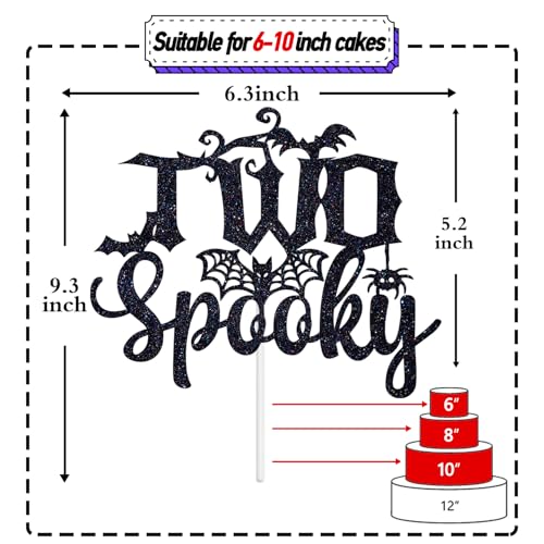 Halloween Ghost Cake Topper for 2nd Birthday - Spooky Kids Party Decor
