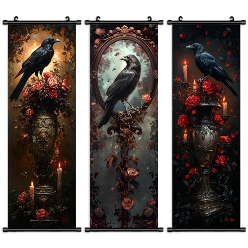 Halloween Wall Art Set - Haunted Mansion Decor 15.8x47.2in - Variation of THIS listing
