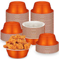 Disposable Plastic Salad & Dessert Bowls - 23 oz Orange, Pack of 50