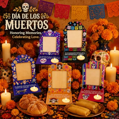 Día De Los Muertos Decorations Set with Marigolds & Butterflies for Altars & Celebrations